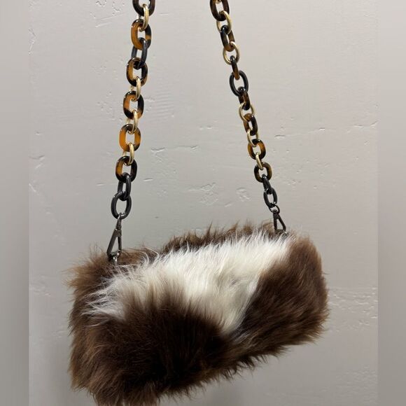 Handmade Real Natural Shearling Leather Barrel Bag/Shoulder Bag/Crossbody - Picture 3 of 13